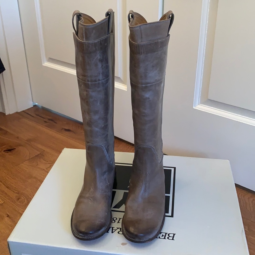 Frye Grey Paige Tall Riding Boots .